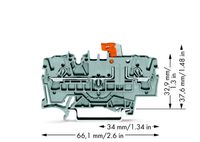 WAGO 2002-1671 Scheidingsklem 5.20 mm Spanveer Toewijzing: L Grijs 1 stuk(s) - thumbnail