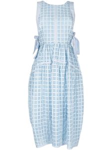 3.1 Phillip Lim robe sans manches à carreaux - Bleu