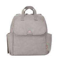 Babymel Robyn Convertible Backpack faux leather pale grey Luiertas