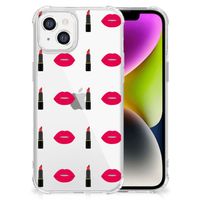 iPhone 14 Doorzichtige Silicone Hoesje Lipstick Kiss - thumbnail