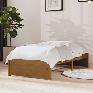 Bedframe massief hout honingbruin 75x190 cm 2FT6 Small Single