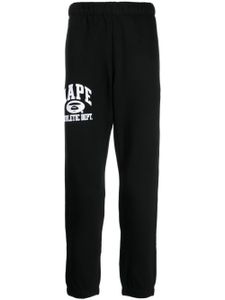 AAPE BY *A BATHING APE® pantalon de jogging en coton biologique à logo imprimé - Noir