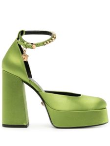 Versace escarpins satinés Medusa Aevitas 125 mm - Vert