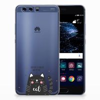 Huawei P10 Plus Telefoonhoesje met Naam Cat Good Day - thumbnail