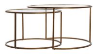 Light & Living Salontafel Ferati Set van 2 stuks - Goud - Rond