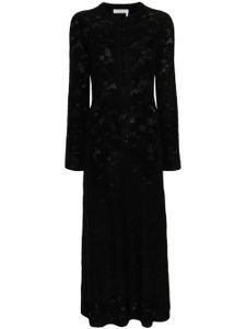 Chloé robe en maille ajourée à coupe longue - Noir