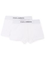 Dolce & Gabbana Kids boxer à logo - Blanc