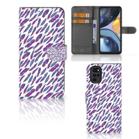 Motorola Moto G22 Telefoon Hoesje Feathers Color - thumbnail