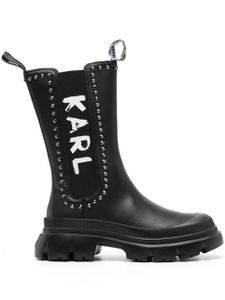 Karl Lagerfeld bottines 65 mm à logo imprimé - Noir