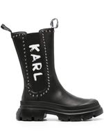 Karl Lagerfeld bottines 65 mm à logo imprimé - Noir - thumbnail