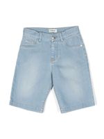 Lanvin Enfant short en jean à coupe droite - Bleu