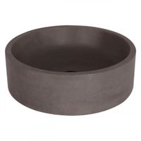 Differnz Marba opbouw waskom beton rond 42x13cm donker grijs