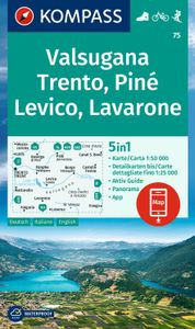 Wandelkaart 75 Valsugana - Trento - Pine - Lévico - Lavarone | Kompass