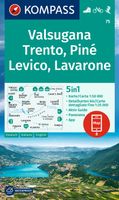 Wandelkaart 75 Valsugana - Trento - Pine - Lévico - Lavarone | Kompass - thumbnail