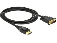 Delock 85313 2m DisplayPort DVI-D zwart videokabel-adapter, 85313