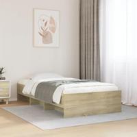 vidaXL Bedframe zonder matras hout sonoma eikenkleurig 75x190 cm