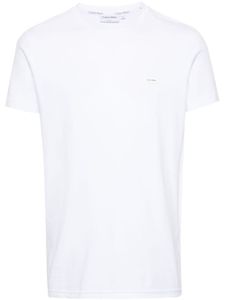 Calvin Klein t-shirt en coton stretch à patch logo - Blanc