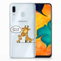 Samsung Galaxy A30 Telefoonhoesje met Naam Giraffe