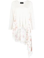 Simone Rocha PATCHWORK CAPE V-NECK JUMPER - Blanc