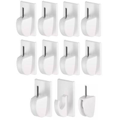 Tesa powerstrips ophanghaken - 8x - wit - kunststof - 4 x 2,2 cm - gordijnrails Tesa powerstrips ophanghaken - 8x - wit - kunststof - 4 x 2,2 cm - gordijnrails