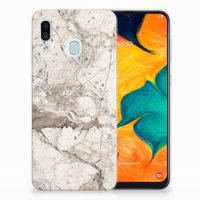 Samsung Galaxy A30 TPU Siliconen Hoesje Marmer Beige - thumbnail