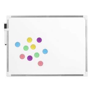 Whiteboard/memobord magnetisch - met marker en magneten - pastel kleuren - 30 x 40 cm