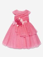 MARCHESA KIDS COUTURE robe à appliques de fleurs - Rose