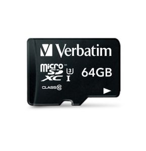 Verbatim PRO microSDXC-kaart 64 GB Class 10, UHS-I, UHS-Class 3 Incl. SD-adapter