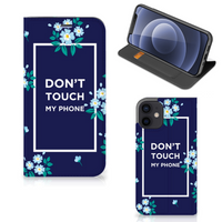 iPhone 12 Mini Design Case Flowers Blue DTMP