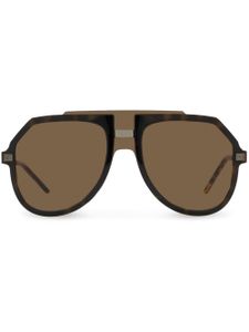 Dolce & Gabbana Eyewear lunettes de soleil Lusso Sartoriale - Marron