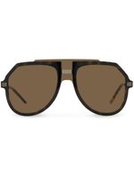 Dolce & Gabbana Eyewear lunettes de soleil Lusso Sartoriale - Marron - thumbnail