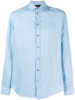 Emporio Armani chemise boutonnée à manches longues - Bleu