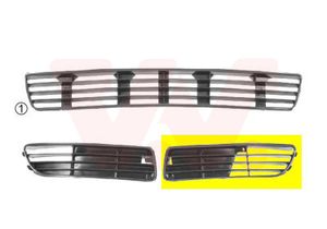 Ventilatiegrille, bumper ** Equipart ** VAN WEZEL, Inbouwplaats: Links voor, u.a. für Audi