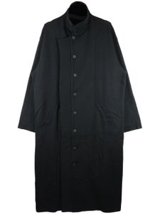 Yohji Yamamoto manteau boutonné à col roulé - Noir