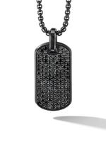 David Yurman pendentif en argent serti de diamants - Noir