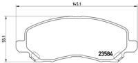 Remmenset, remschijf BREMBO, Remschijftype: Binnen geventileerd, Inbouwplaats: Vooras, u.a. für Mitsubishi