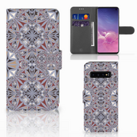 Samsung Galaxy S10 Bookcase Flower Tiles - thumbnail