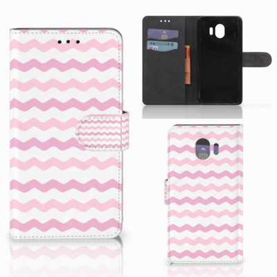 Samsung Galaxy J4 2018 Telefoon Hoesje Waves Roze Samsung Galaxy J4 2018 Telefoon Hoesje Waves Roze