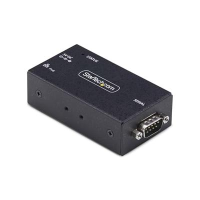 StarTech.com 1-Port Serieel naar Ethernet Adapter, 802.3af PoE Serial Device Server, Muur/DIN Rail, LAN naar DB9 Converter
