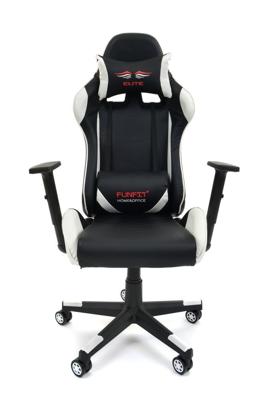 Viking Choice  Gamestoel van zwart en wit eco-leer - verstelbaar