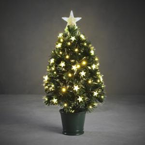 Fiber Optic kerstboom/kunstboom - met sterren verlichting - 60 cm