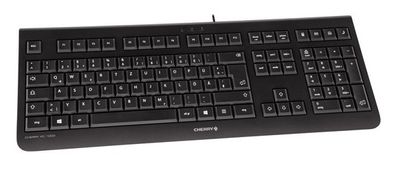 CHERRY KC 1000 Toetsenbord USB AZERTY, Belgisch Zwart Geluidsarme toetsen