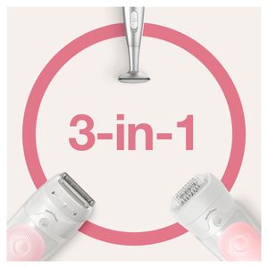 Braun Silk-épil 5 5-820 Epilator Voor Vrouwen Voor Zachte Ontharing, Wit/Roze