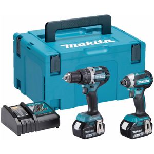 Makita DLX2180TJ - DHP484 Accuklopboormachine + DTD153 Accu Slagschroevendraaier 18v 5,0ah Li-ion