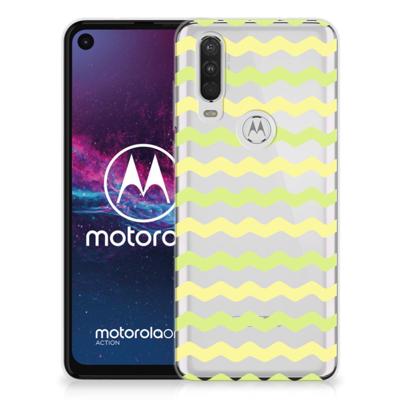 Motorola One Action TPU bumper Waves Yellow Motorola One Action TPU bumper Waves Yellow