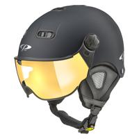 CP Carachillo XS skihelm zwart mat - helm met spiegel vizier (☁/☀)