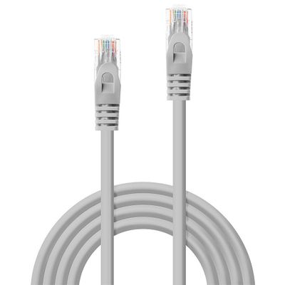 LINDY 48373 RJ45 Netwerkkabel, patchkabel CAT 5e U/UTP 60.00 m Grijs 1 stuk(s)