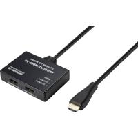 SpeaKa Professional SP-9443508 1 + 2 poorten HDMI-splitter Zwart