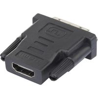 Renkforce RF-4212228 HDMI / DVI Adapter [1x HDMI-bus - 1x DVI-stekker 24+1-polig] Zwart - thumbnail