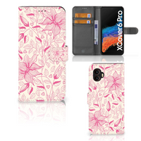 Samsung Galaxy Xcover 6 Pro Hoesje Pink Flowers